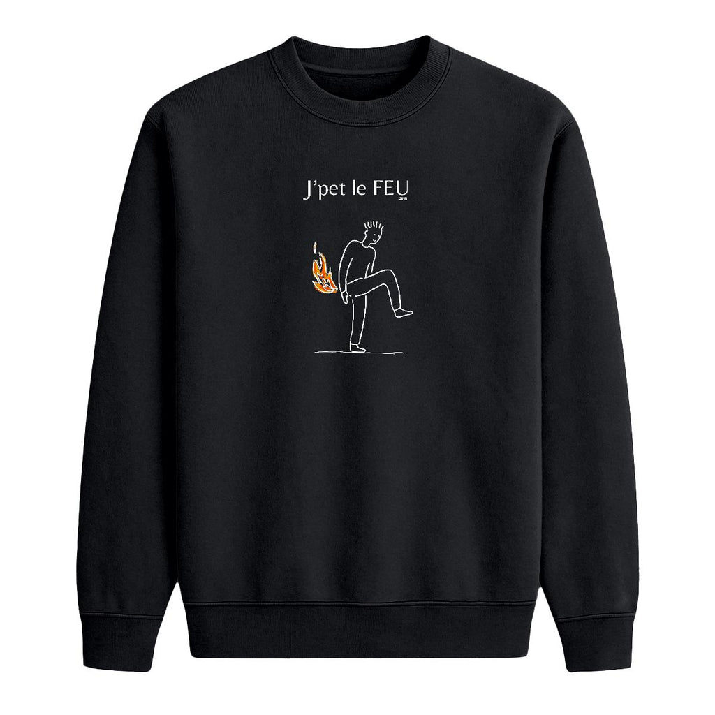 Sweat-shirt J'pet le feu