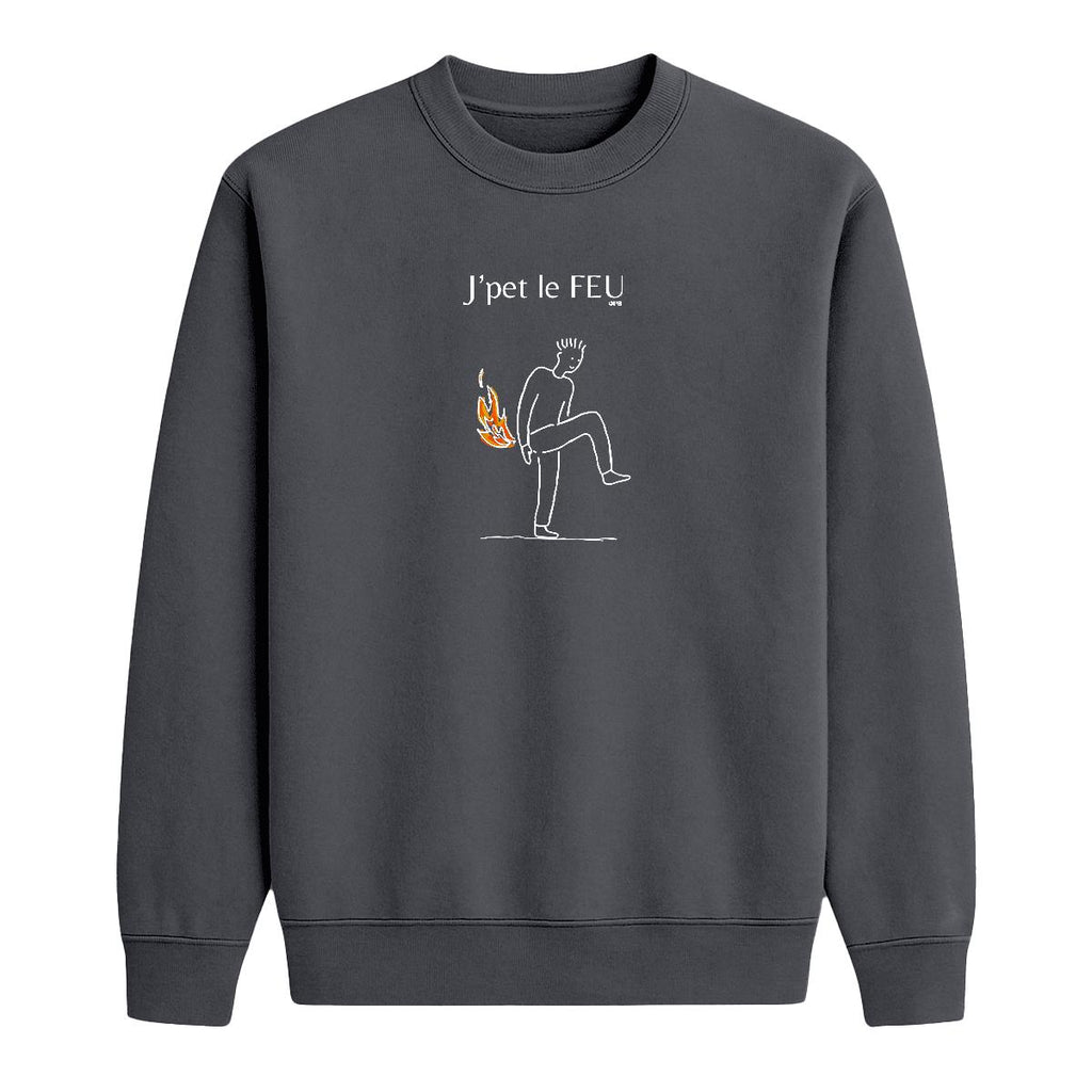 Sweat-shirt J'pet le feu