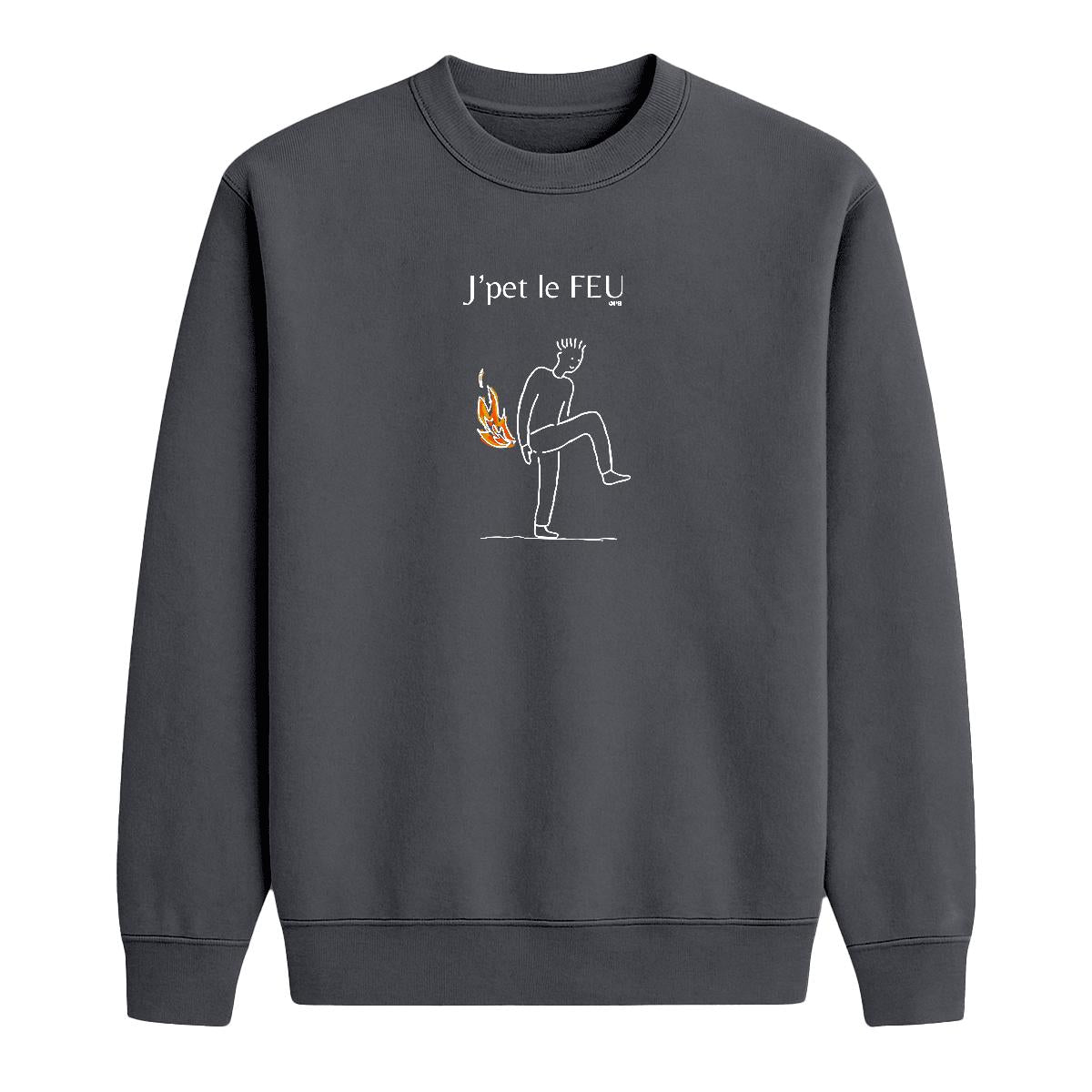 Sweat-shirt J'pet le feu