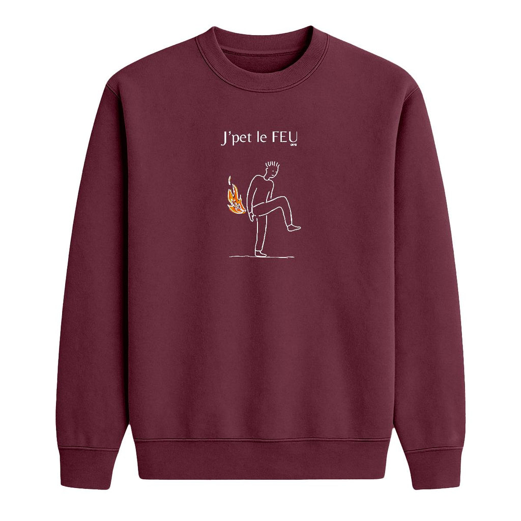 Sweat-shirt J'pet le feu