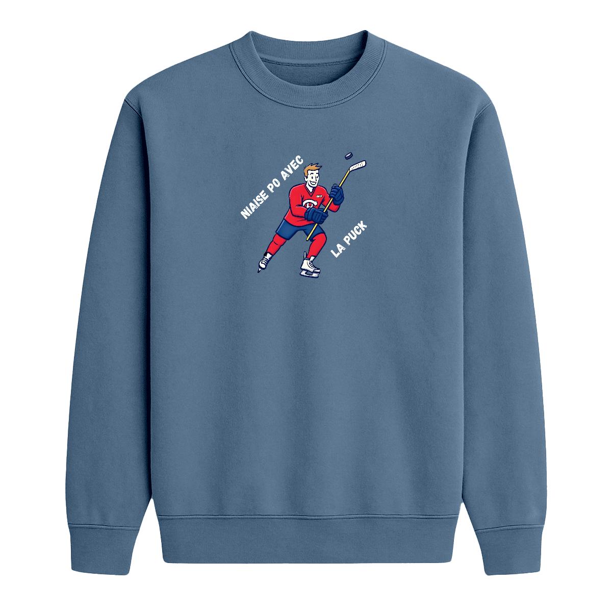 Sweat-shirt Niaise po avec la puck