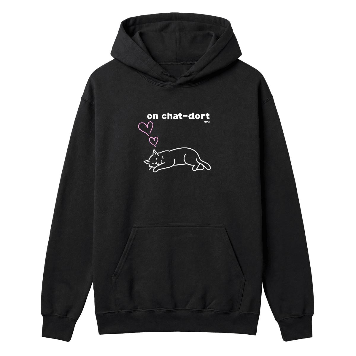 Hoodie On chat-dort