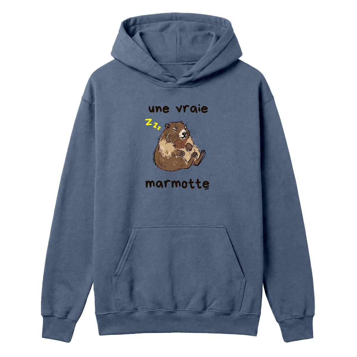 Hoodie Une vraie marmotte