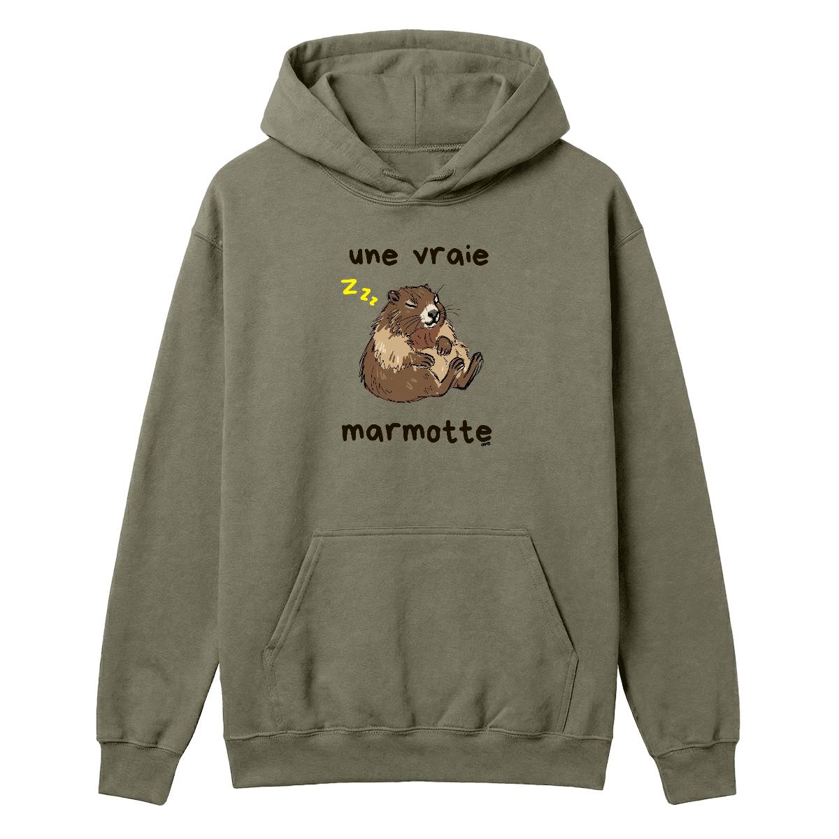 Hoodie Une vraie marmotte