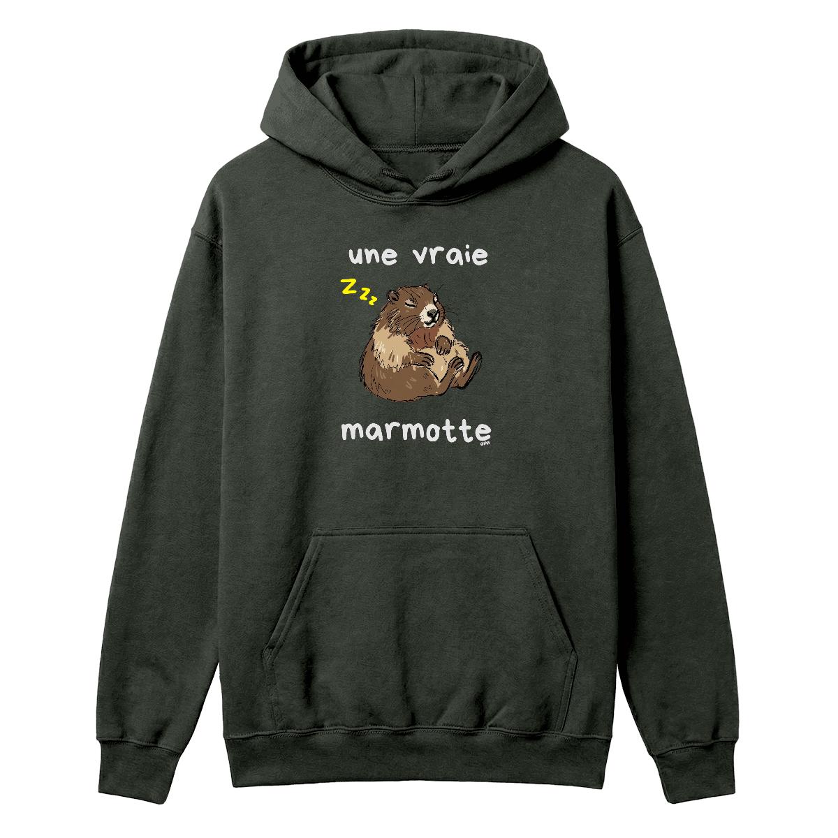 Hoodie Une vraie marmotte