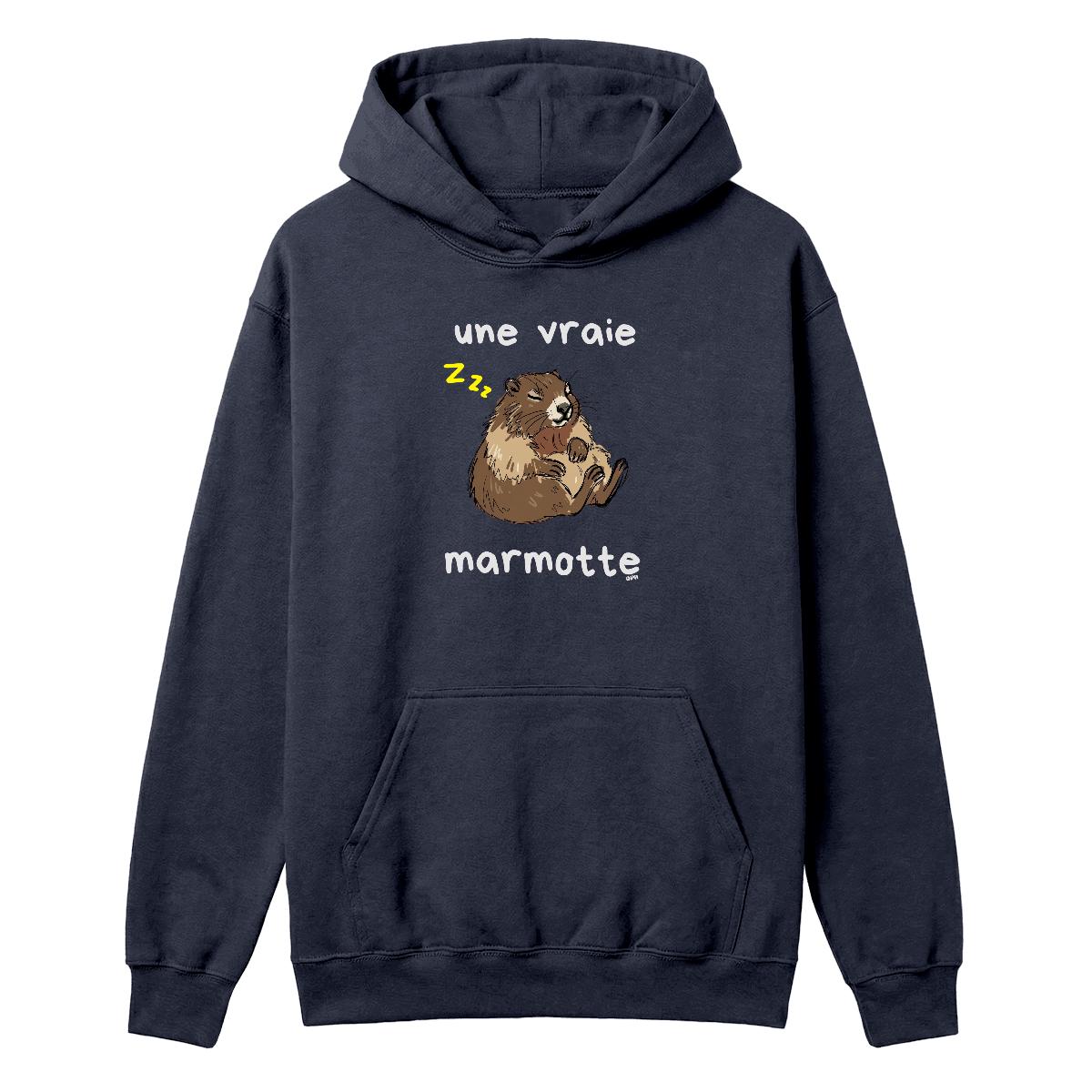 Hoodie Une vraie marmotte